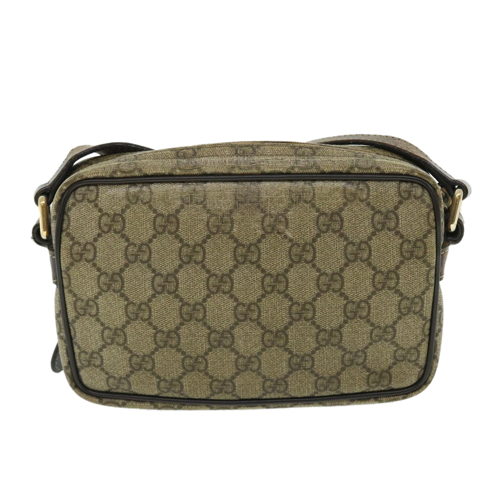 GUCCI GG Canvas Shoulder Bag PVC Leather Beige Auth 51841 - Picture 2 of 16